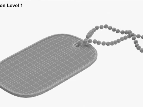 Dog Tag 04 3D Model