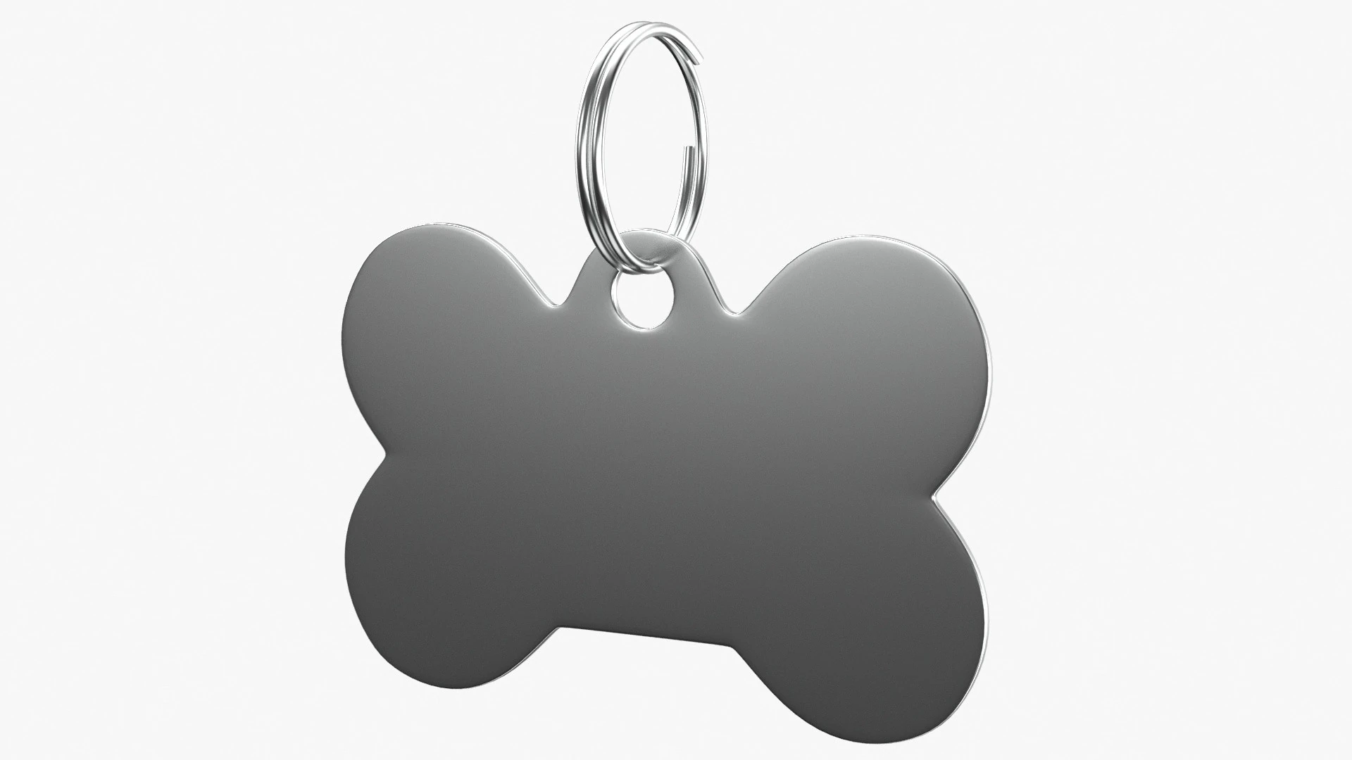 Dog Collar Tag 01 3D Model .c4d .max .obj .3ds .fbx .stl .blend 