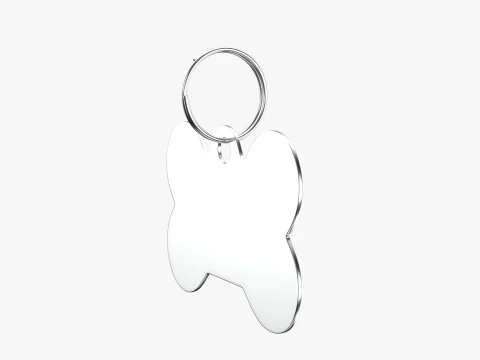 Dog Collar Tag 01 3D Model
