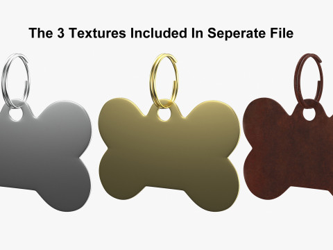 Dog Collar Tag 02 3D Model