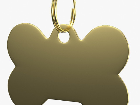 Dog Collar Tag 02 3D Model