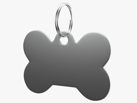 Dog Collar Tag 02 3D Model