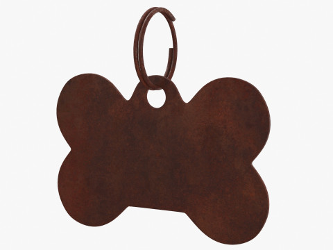 Dog Collar Tag 02 3D Model