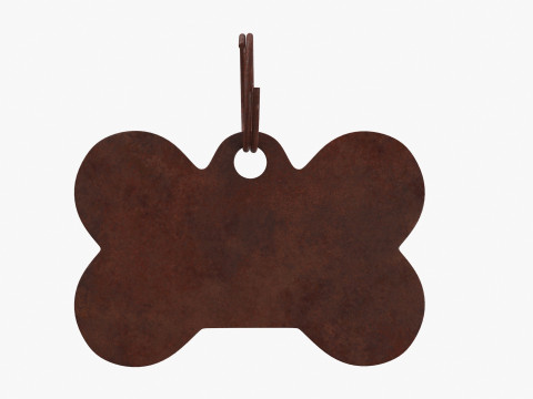 Dog Collar Tag 02 3D Model