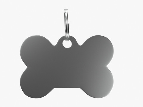 Dog Collar Tag 02 3D Model