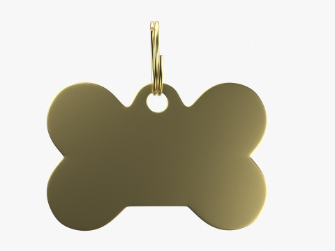 Dog Collar Tag 02 3D Model