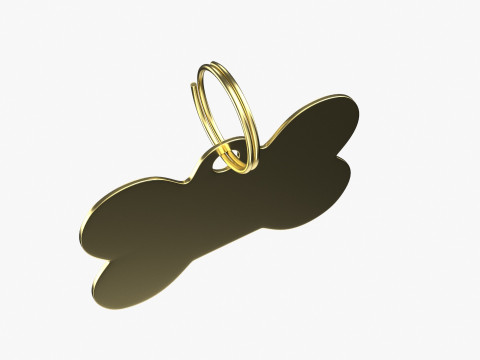 Dog Collar Tag 02 3D Model