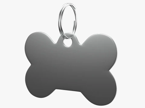 Dog Collar Tag 03 3D Model
