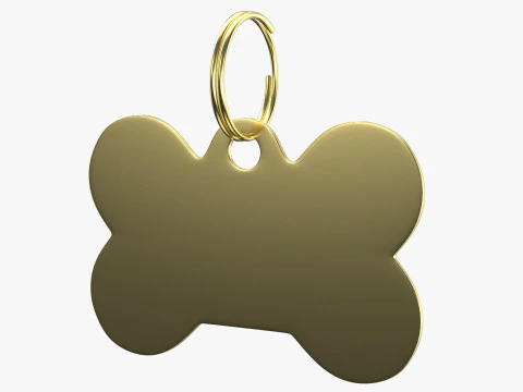 Dog Collar Tag 03 3D Model