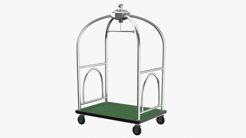 Hotel Cart 02 3D Model .c4d .max .obj .3ds .fbx .stl .blend