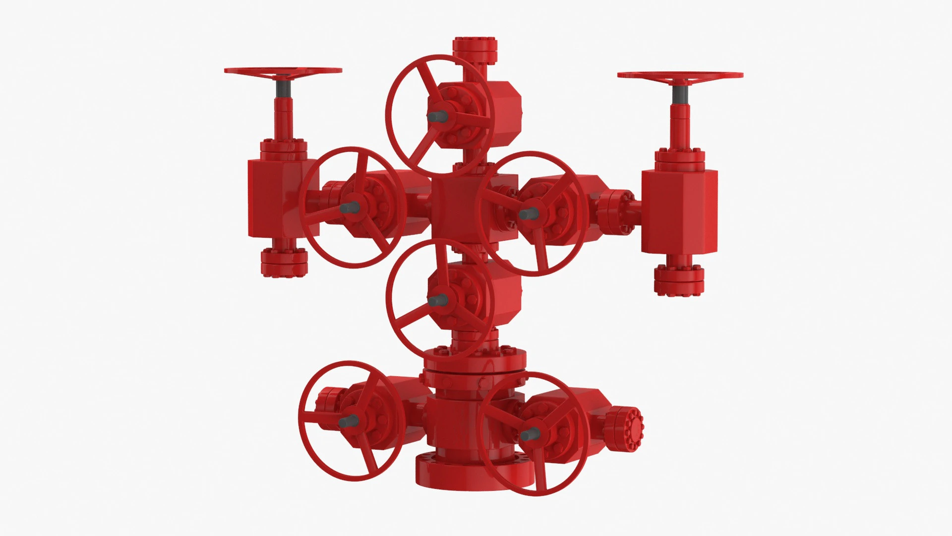 Oil Wellhead 3D Model .c4d .max .obj .3ds .fbx .stl .blend 