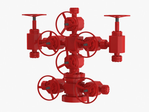 Tête de puits de pétrole Modèle 3D
