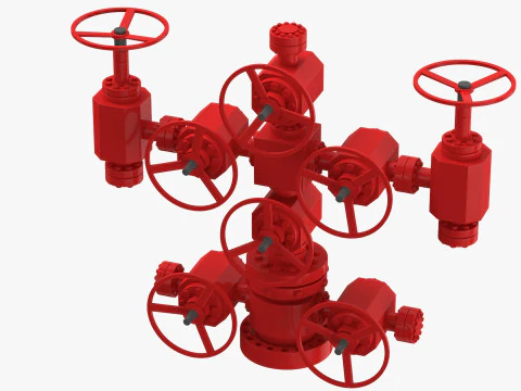 Oil Wellhead 3D Model