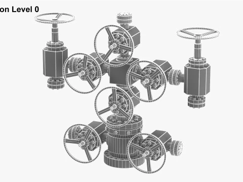 Oil Wellhead 3D Model