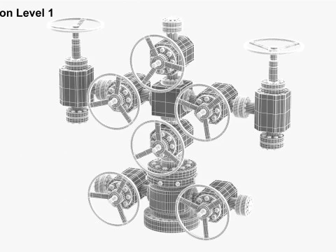 Oil Wellhead 3D Model