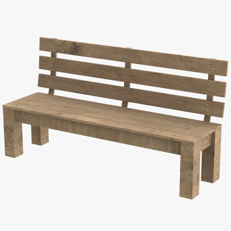 Park Bankı 3D Model .c4d .max .obj .3ds .fbx .stl .blend 