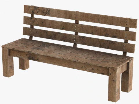 Park Bench 02 3D Model