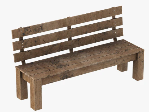 Park Bench 02 3D Model
