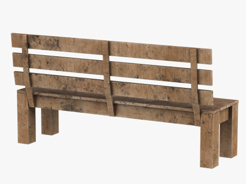 पार्क बेंच 02 3D मॉडल