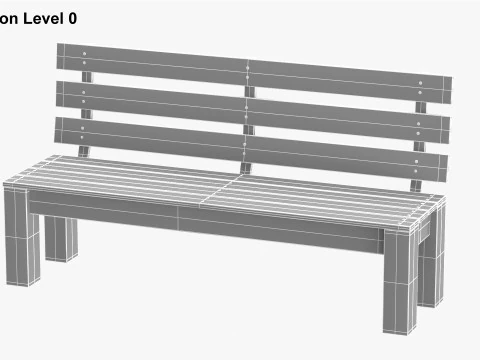 Park Bench 02 3D Model