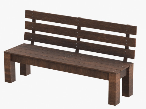 पार्क बेंच 03 3D मॉडल