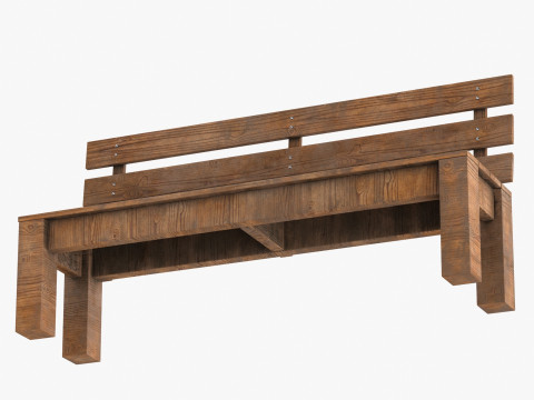 पार्क बेंच 04 3D मॉडल