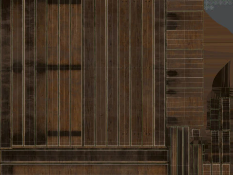 Паркова лавка 04 3D Модель