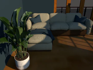 sof&aacute; moderno Modelo 3D