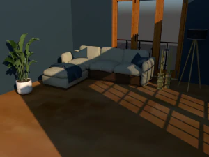 Modern couch 3D Model