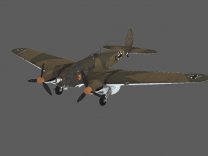 He-111 World War II air bomber 3D CG model 3D Model