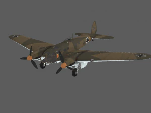 He-111 Bombardeiro a&eacute;reo da Segunda Guerra Mundial Modelo 3D CG Modelo 3D
