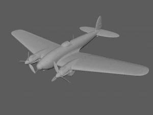 He-111 World War II air bomber 3D CG model 3D Model