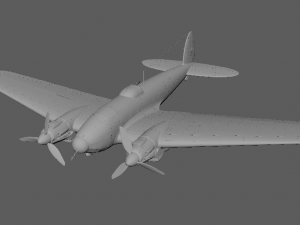 He-111 World War II air bomber 3D CG model 3D 模型