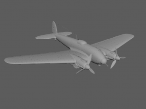 He-111 World War II air bomber 3D CG model 3D 模型