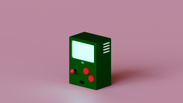 Mini arcade machine 3D Model .c4d .max .obj .3ds .fbx .stl .blend 