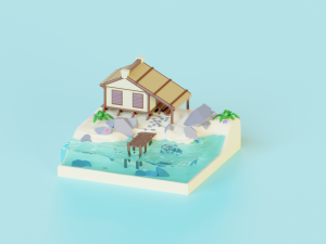 Beach House 3D मॉडल