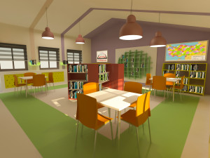 School Library 3D Модель