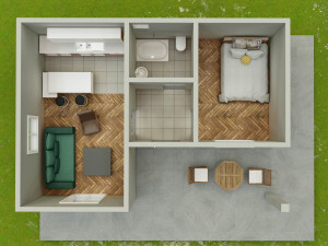 Small simple house Modèle 3D