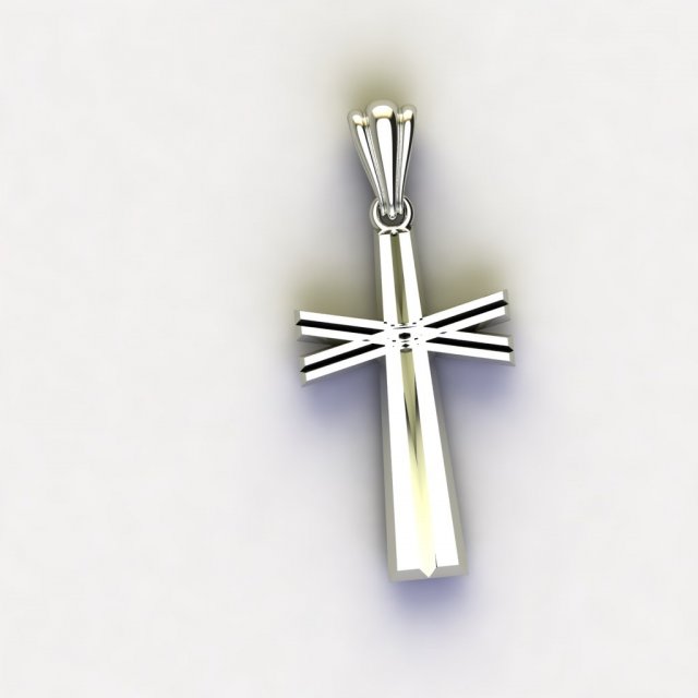 Cross Model Cetak 3D .c4d .max .obj .3ds .fbx .stl .blend 
