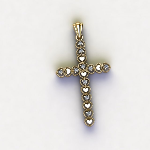 Cross Model Cetak 3D .c4d .max .obj .3ds .fbx .stl .blend 