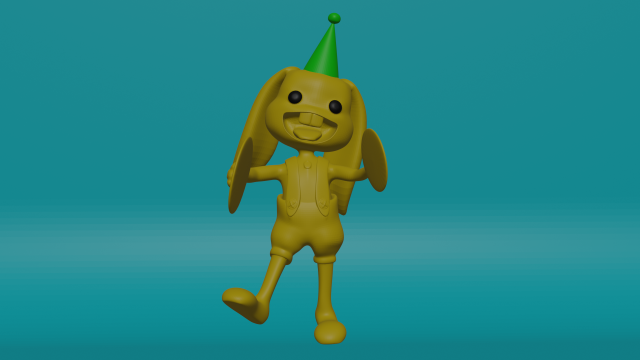 Funny rabbit 3D Модель .c4d .max .obj .3ds .fbx .stl .blend 