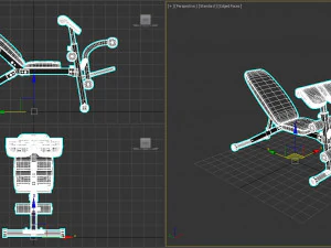 Banco de peso multifuncional Modelo 3D
