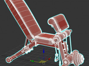 Adjustable Folding Weight Bench 3D Model