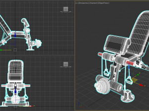 Adjustable Folding Weight Bench 3D Model