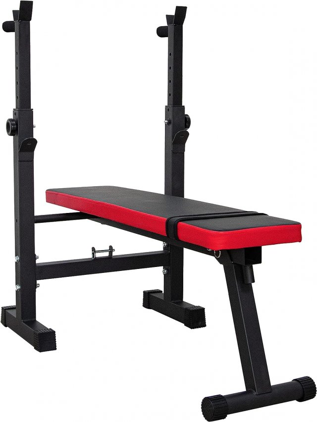Weight Bench with Rack All-in-one 3D Model .c4d .max .obj .3ds .fbx .stl .blend 