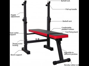 Weight Bench with Rack All-in-one 3D Model