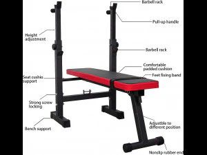 Weight Bench with Rack All-in-one 3D Model