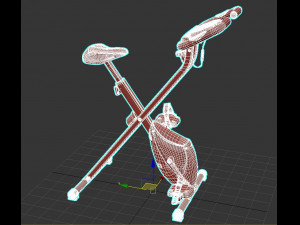 Folding Magnetic Exercise Bike Model 3D