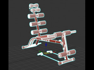 Folding Weight Bench Model 3D