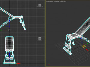 Adjustable Weight Bench Model 3D